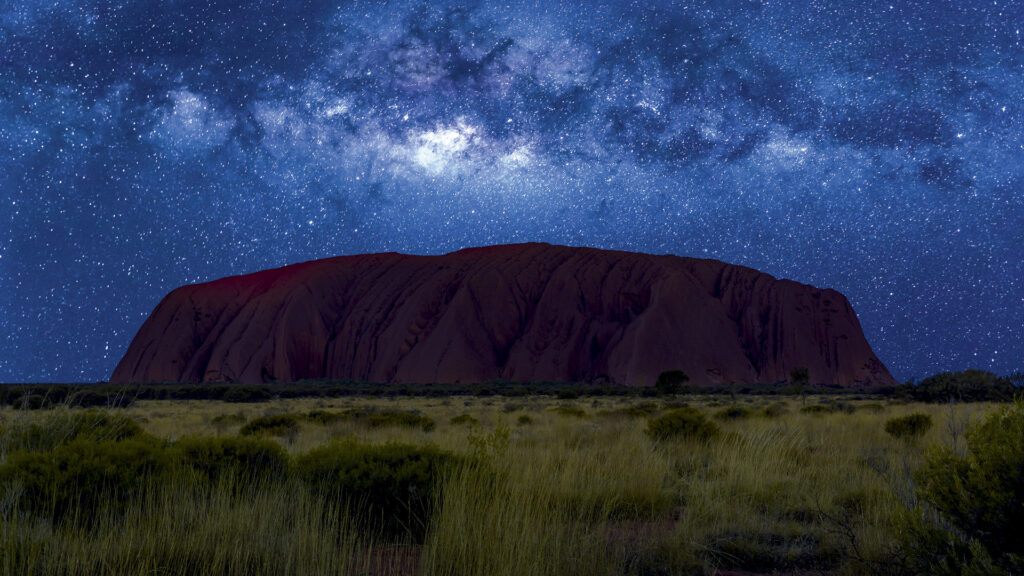 Star-studded skies over Uluru create a magical ambience, Ayers Rock Resort, Australia